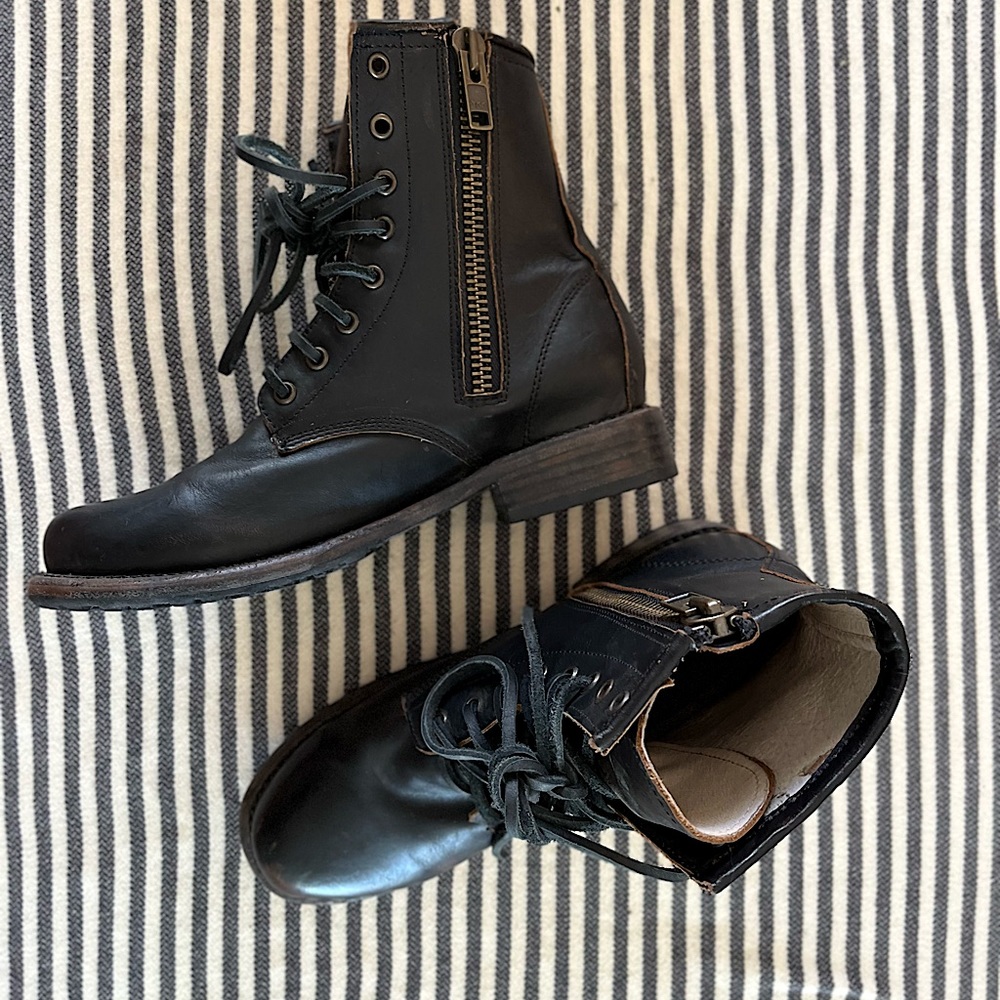 Freebird Manchester Combat Boots | Size 9.5 | Black Leather